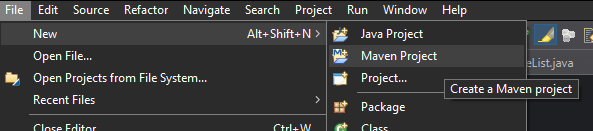 Path to Create Maven Project