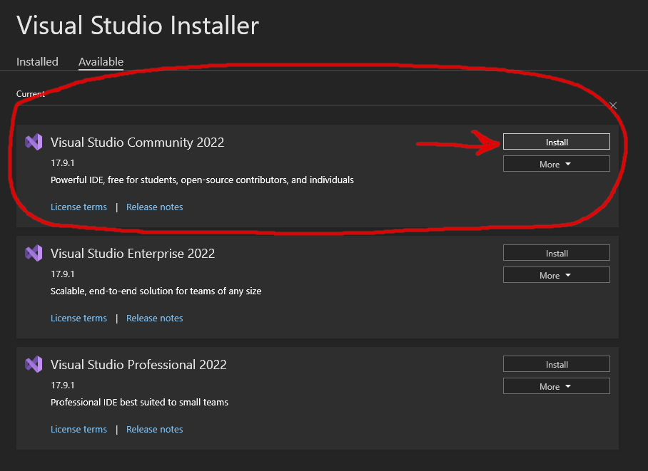 escolhendo a instalacao